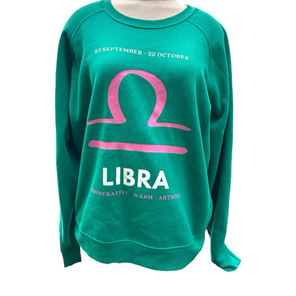 Anthropologie The Zodiac Sweatshirt By Catherine O'Sullivan Libra Medium